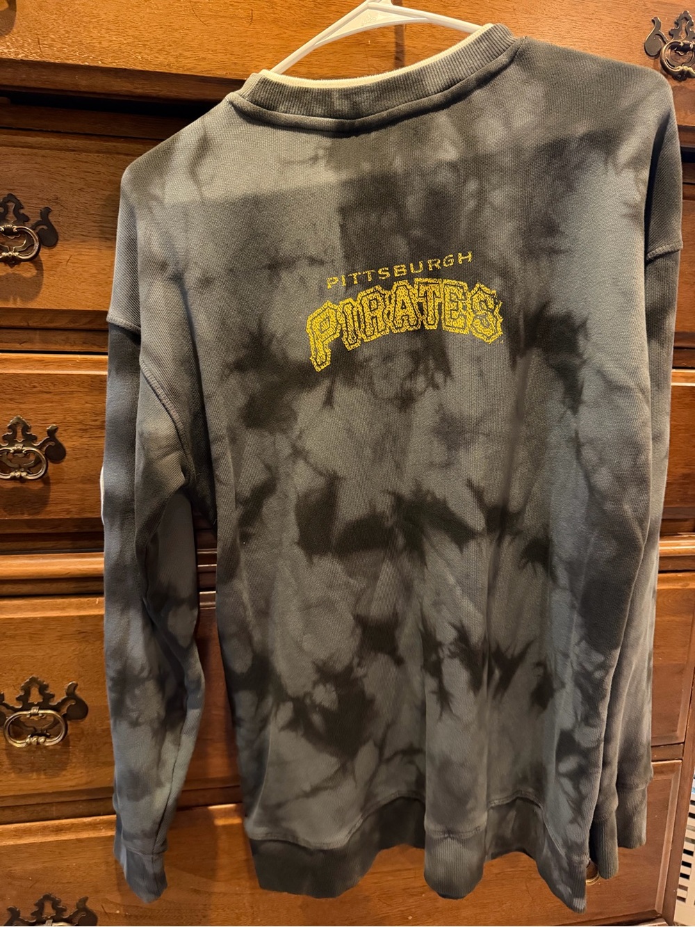 Genuine Merchandise Pittsburgh Pirates Tie-Dye Crewneck - Black & Yellow